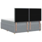 vidaXL Posteľ boxspring s matracom Svetlosivá 140 x 200 cm Látka – Obrázok 7