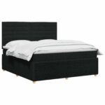 vidaXL Posteľ boxspring s matracom Čierna 140 x 200 cm Látka – Obrázok 3