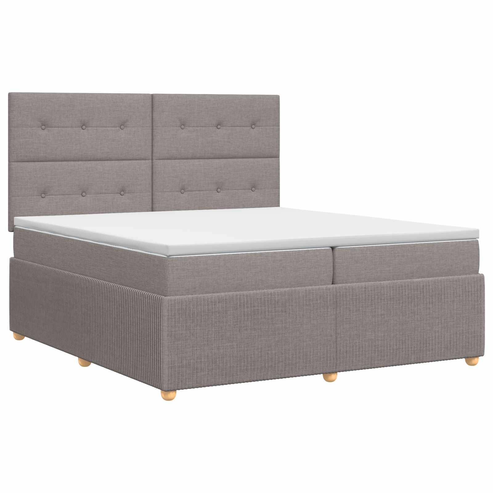 3454414_1.jpg vidaXL Posteľ boxspring s matracom Sivohnedá 140 x 200 cm Látka – Obrázok 1