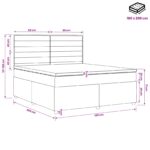 vidaXL Posteľ boxspring s matracom Čierna 180 x 200 cm Látka – Obrázok 11