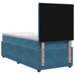 vidaXL Posteľ boxspring s matracom Modrá 80 x 200 cm Zamat – Obrázok 7