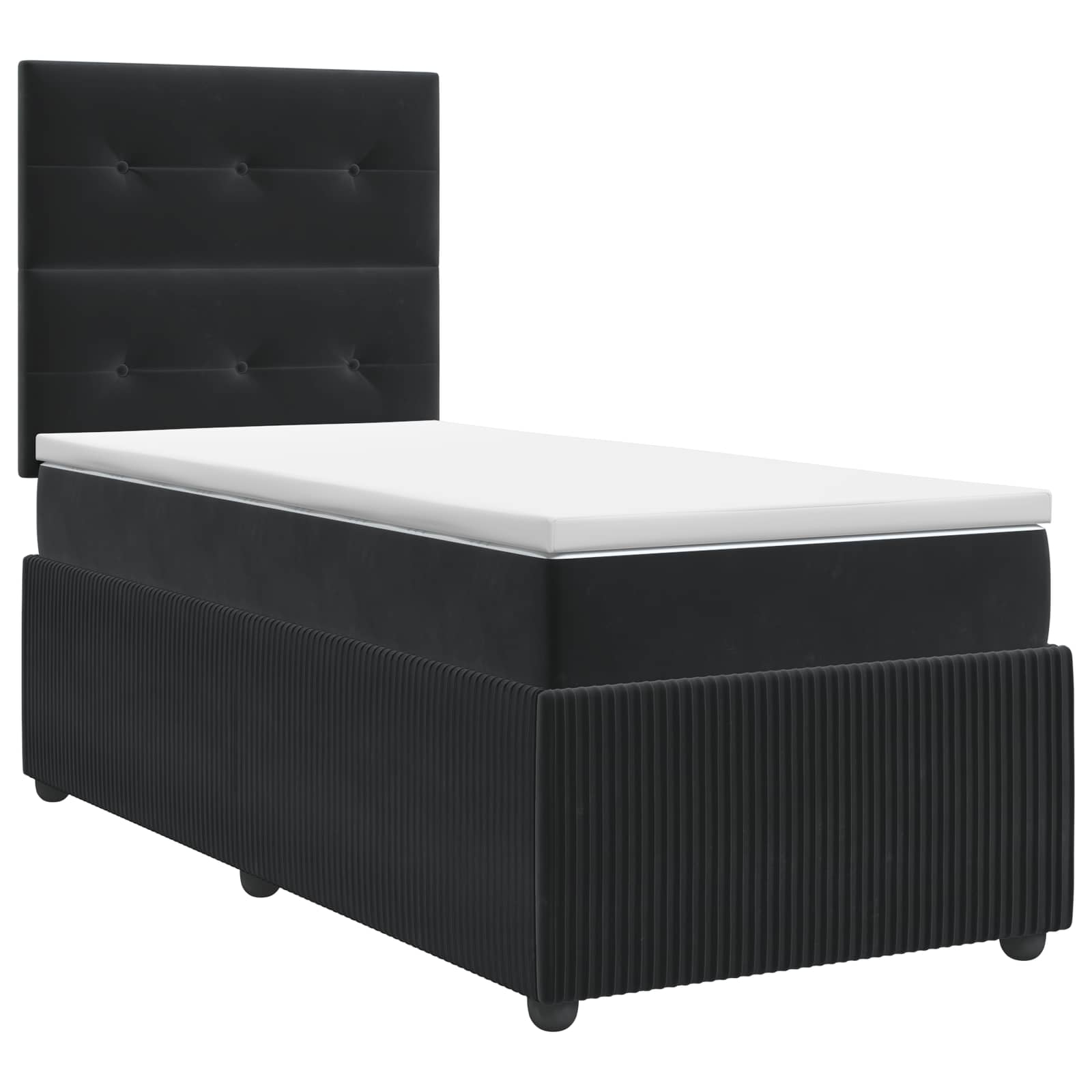 3454513_1.jpg vidaXL Posteľ boxspring s matracom Čierna 90 x 190 cm Zamat – Obrázok 1