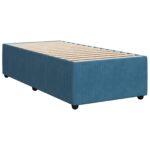 vidaXL Posteľ boxspring s matracom Modrá 90 x 190 cm Zamat – Obrázok 4