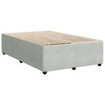 vidaXL Posteľ boxspring s matracom Svetlosivá 120 x 190 cm Zamat – Obrázok 4