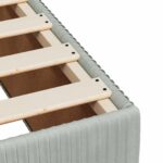 vidaXL Posteľ boxspring s matracom Svetlosivá 120 x 190 cm Zamat – Obrázok 9