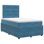 vidaXL Posteľ boxspring s matracom Modrá 120 x 190 cm Zamat