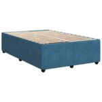 vidaXL Posteľ boxspring s matracom Modrá 120 x 190 cm Zamat – Obrázok 4