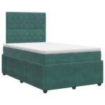 vidaXL Posteľ boxspring s matracom Tmavozelená 120 x 200 cm Zamat