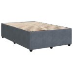 vidaXL Posteľ boxspring s matracom Tmavosivá 120 x 200 cm Zamat – Obrázok 4