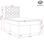 vidaXL Posteľ boxspring s matracom Modrá 120 x 200 cm Zamat – Obrázok 10
