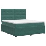 vidaXL Posteľ boxspring s matracom Tmavozelená 140 x 190 cm Zamat