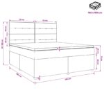 vidaXL Posteľ boxspring s matracom Tmavozelená 140 x 190 cm Zamat – Obrázok 10