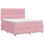 vidaXL Posteľ boxspring s matracom Ružová 140 x 190 cm Zamat