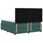 vidaXL Posteľ boxspring s matracom Tmavozelená 140 x 200 cm Zamat – Obrázok 7