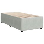 vidaXL Posteľ boxspring s matracom Svetlosivá Jednoduchý Zamat – Obrázok 4