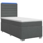 vidaXL Posteľ boxspring s matracom Tmavosivá 80 x 200 cm Látka