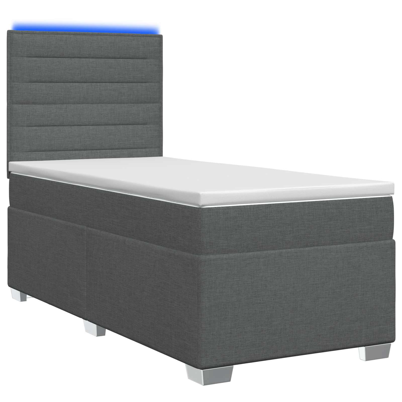 3454734_1.jpg vidaXL Posteľ boxspring s matracom Tmavosivá 80 x 200 cm Látka – Obrázok 1