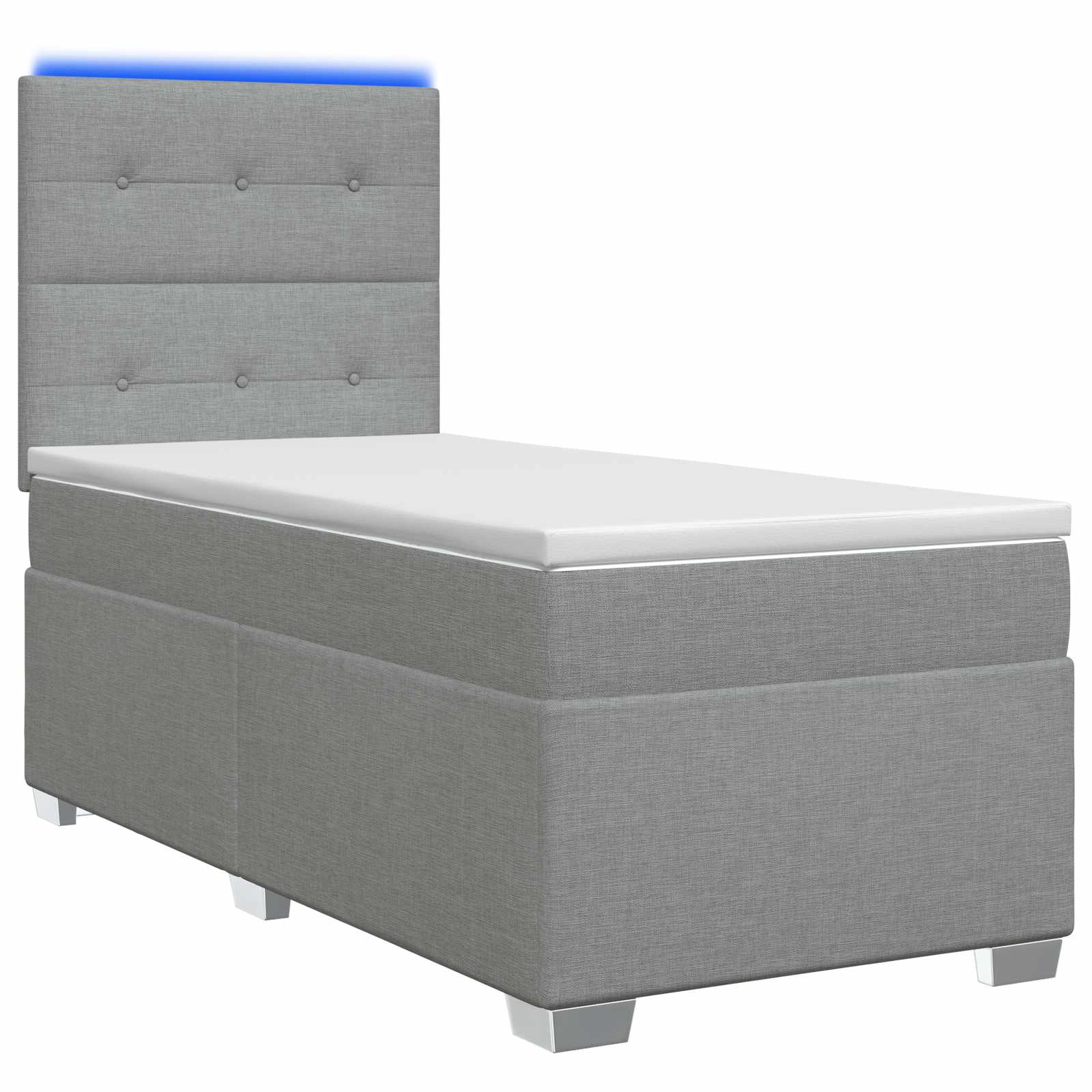 3454740_1.jpg vidaXL Posteľ boxspring s matracom Svetlosivá 80 x 200 cm Látka – Obrázok 1