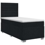 vidaXL Posteľ boxspring s matracom Čierna 90 x 190 cm Látka