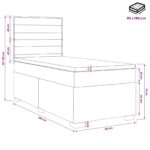 vidaXL Posteľ boxspring s matracom Čierna 90 x 190 cm Látka – Obrázok 11