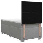 vidaXL Posteľ boxspring s matracom Svetlosivá 90 x 190 cm Látka – Obrázok 7