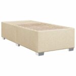 vidaXL Posteľ boxspring s matracom Krémová 90 x 190 cm Látka – Obrázok 4