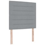 vidaXL Posteľ boxspring s matracom Svetlosivá 100 x 200 cm Látka – Obrázok 3