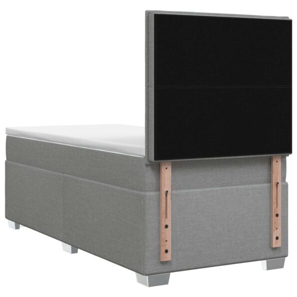 vidaXL Posteľ boxspring s matracom Svetlosivá 100 x 200 cm Látka – Obrázok 7