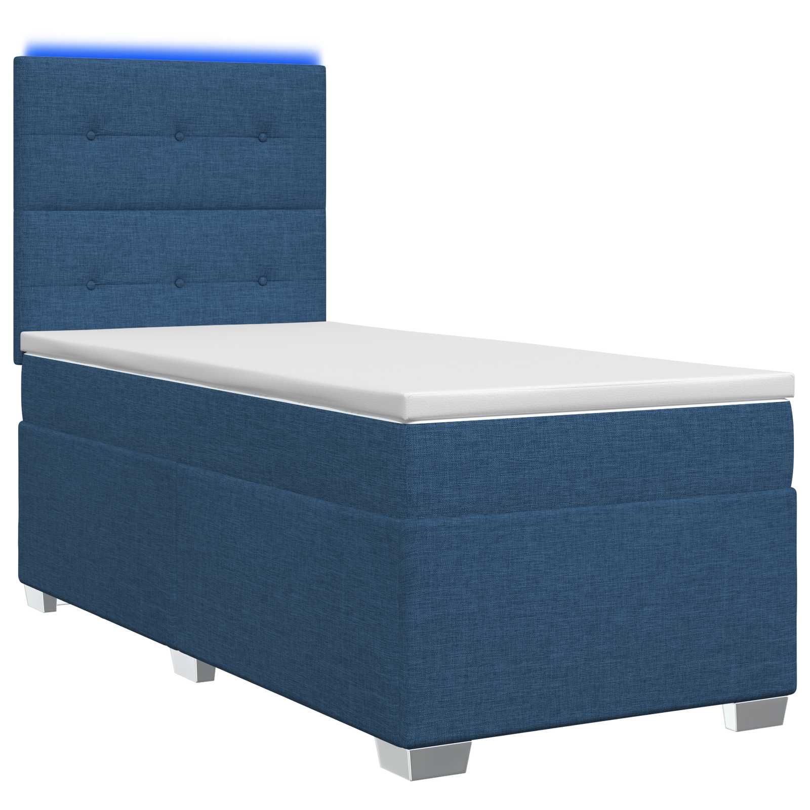 3454809_1.jpg vidaXL Posteľ boxspring s matracom Modrá 100 x 200 cm Látka – Obrázok 1