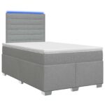 vidaXL Posteľ boxspring s matracom Svetlosivá 120 x 190 cm Látka