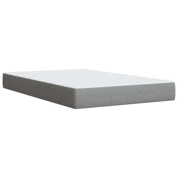 vidaXL Posteľ boxspring s matracom Svetlosivá 120 x 190 cm Látka – Obrázok 5