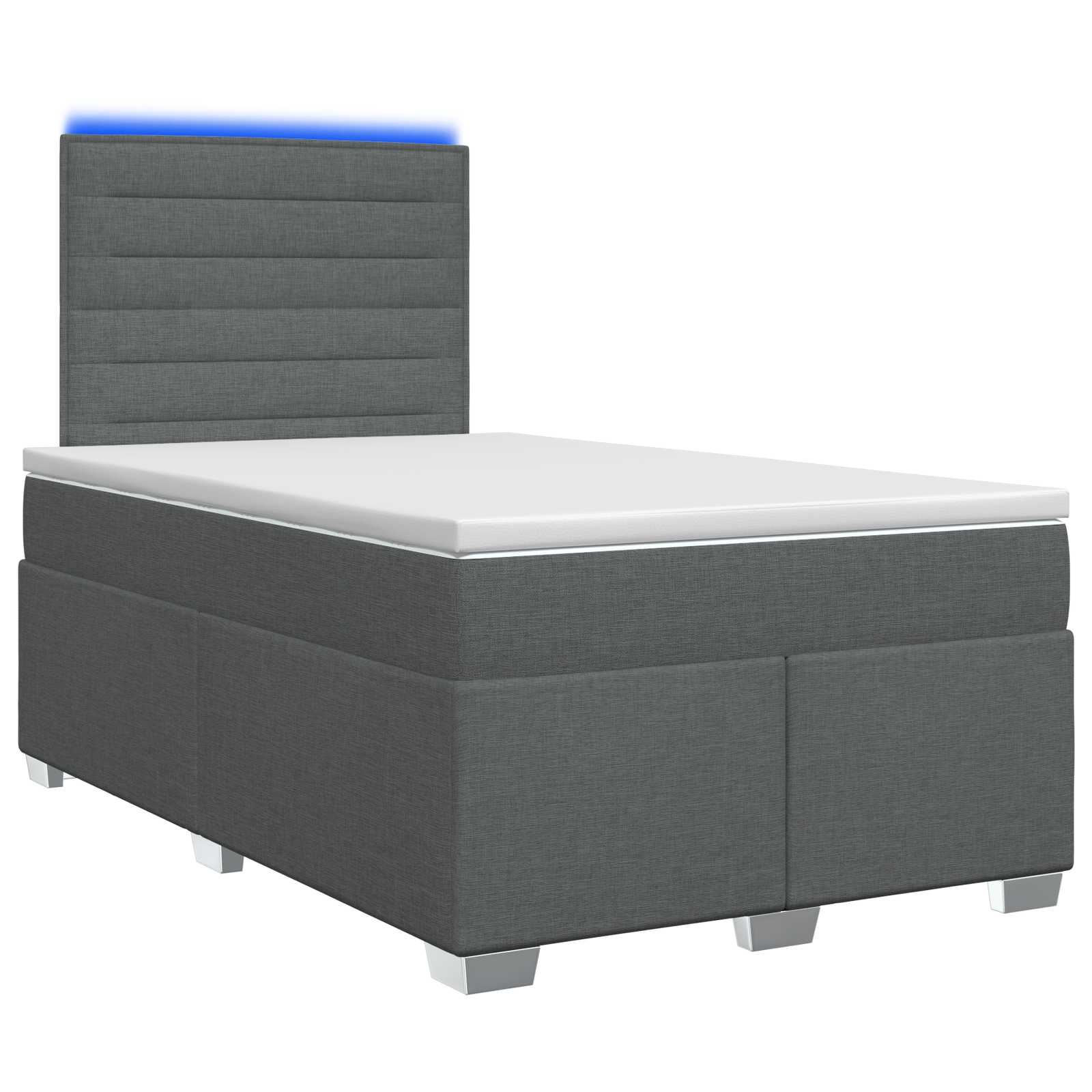 3454818_1.jpg vidaXL Posteľ boxspring s matracom Tmavosivá 120 x 190 cm Látka – Obrázok 1