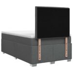 vidaXL Posteľ boxspring s matracom Tmavosivá 120 x 190 cm Látka – Obrázok 7