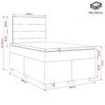 vidaXL Posteľ boxspring s matracom Krémová 120 x 190 cm Látka – Obrázok 11