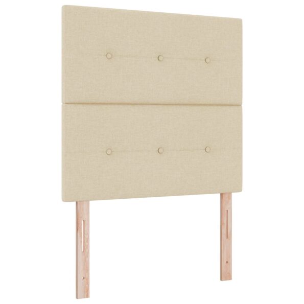 vidaXL Posteľ boxspring s matracom Krémová 120 x 190 cm Látka – Obrázok 3