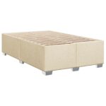 vidaXL Posteľ boxspring s matracom Krémová 120 x 190 cm Látka – Obrázok 4