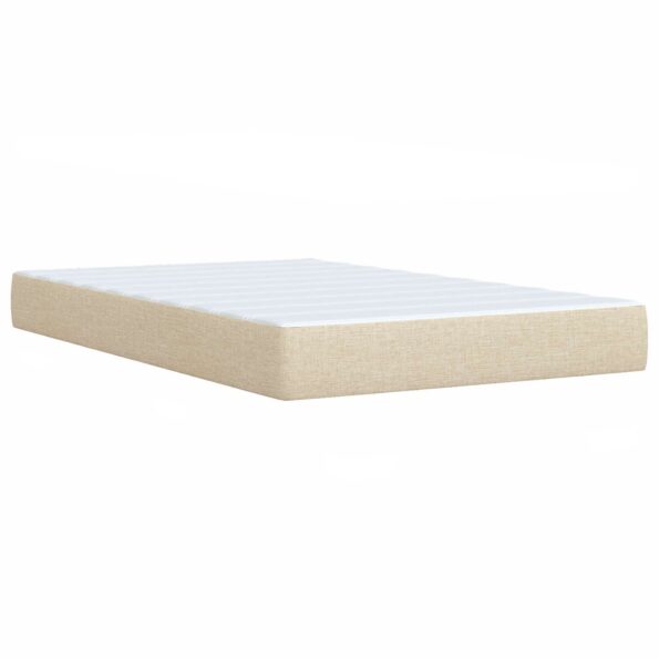 vidaXL Posteľ boxspring s matracom Krémová 120 x 190 cm Látka – Obrázok 5
