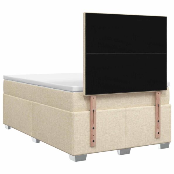 vidaXL Posteľ boxspring s matracom Krémová 120 x 190 cm Látka – Obrázok 7