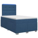 vidaXL Posteľ boxspring s matracom Modrá 120 x 190 cm Látka