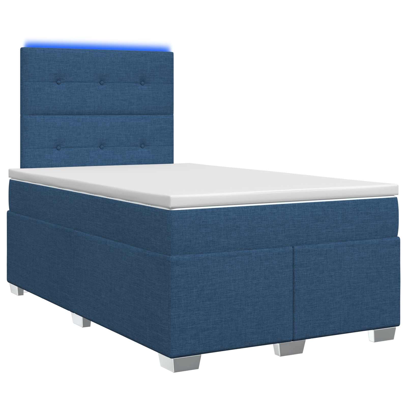 3454830_1.jpg vidaXL Posteľ boxspring s matracom Modrá 120 x 190 cm Látka – Obrázok 1
