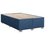 vidaXL Posteľ boxspring s matracom Modrá 120 x 190 cm Látka – Obrázok 4