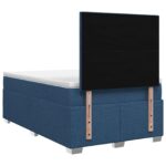 vidaXL Posteľ boxspring s matracom Modrá 120 x 190 cm Látka – Obrázok 7