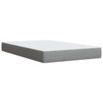 vidaXL Posteľ boxspring s matracom Svetlosivá 120 x 190 cm Látka – Obrázok 5