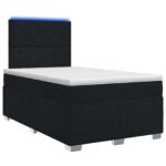 vidaXL Posteľ boxspring s matracom Čierna 120 x 190 cm Látka