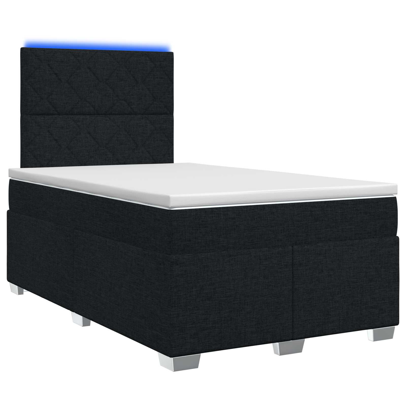 3454833_1.jpg vidaXL Posteľ boxspring s matracom Čierna 120 x 190 cm Látka – Obrázok 1