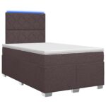 vidaXL Posteľ boxspring s matracom Tmavohnedá 120 x 190 cm Látka