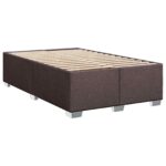 vidaXL Posteľ boxspring s matracom Tmavohnedá 120 x 190 cm Látka – Obrázok 4