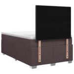 vidaXL Posteľ boxspring s matracom Tmavohnedá 120 x 190 cm Látka – Obrázok 7