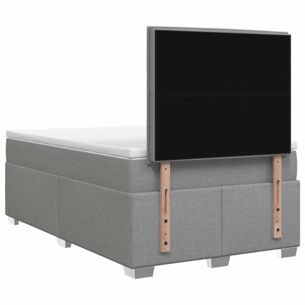 vidaXL Posteľ boxspring s matracom Svetlosivá 120 x 200 cm Látka – Obrázok 7