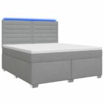 vidaXL Posteľ boxspring s matracom Svetlosivá 140 x 190 cm Látka